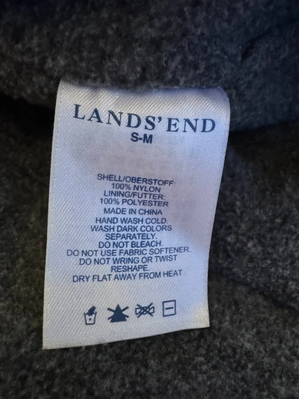 Lands End Bomber Flap Hat Unisex S/M (B35)